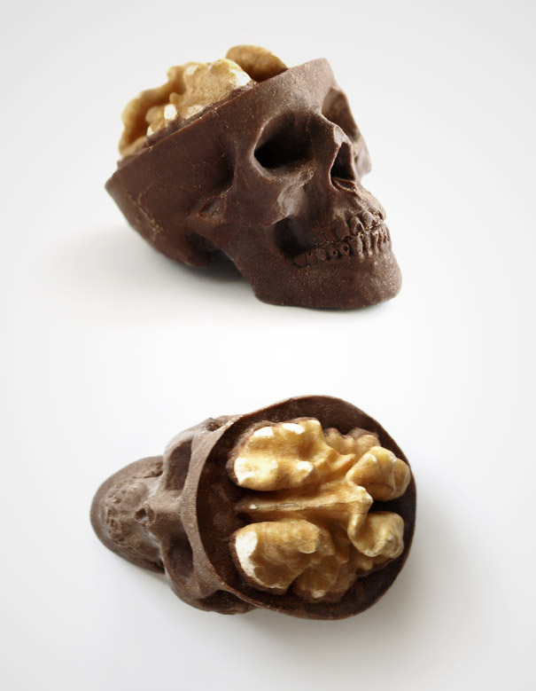 Chocolate Skulls With Brains