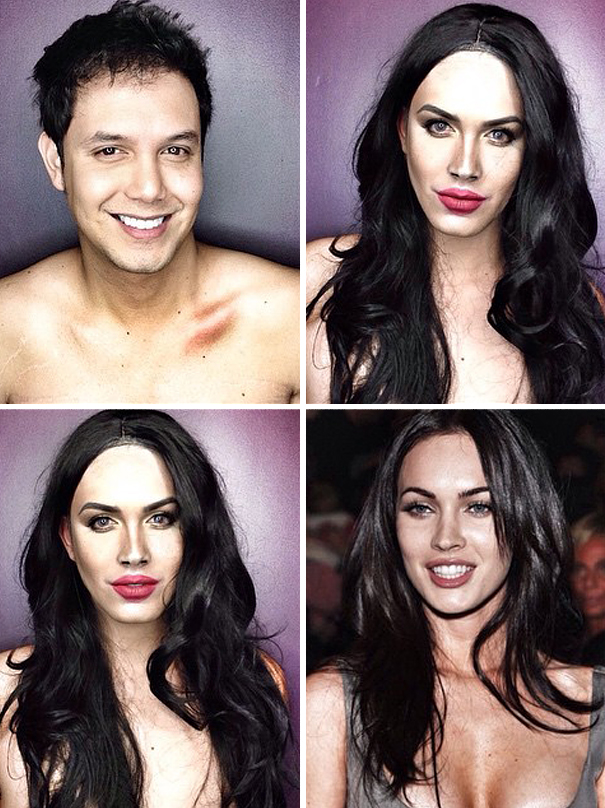 Guy Uses Makeup To Transform Himself Into Female Hollywood ...