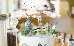 Creative Photo Manipulations Of Miniature Cities In Cups
