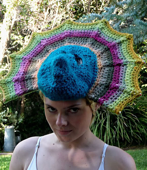 Crochet Peacock Hat
