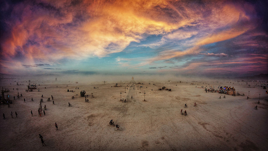 Burning Man Sunset on the Playa