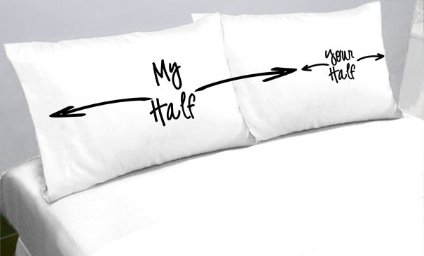 His And Her's Half Of The Bed Pillows