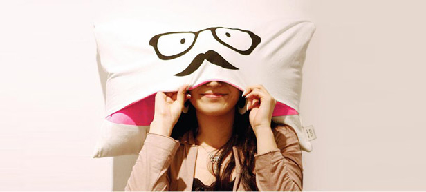 Moustache Cover Pillow