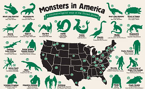 My Map Shows Where Legendary Monsters Hide In America