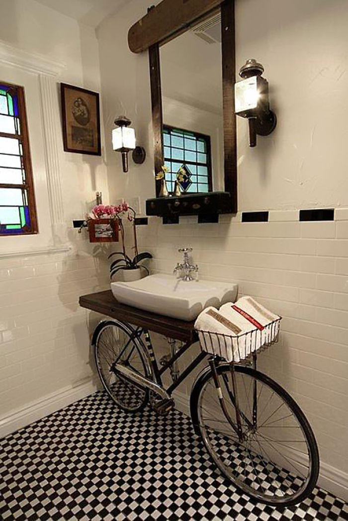 Bicycle Into Sink Stand