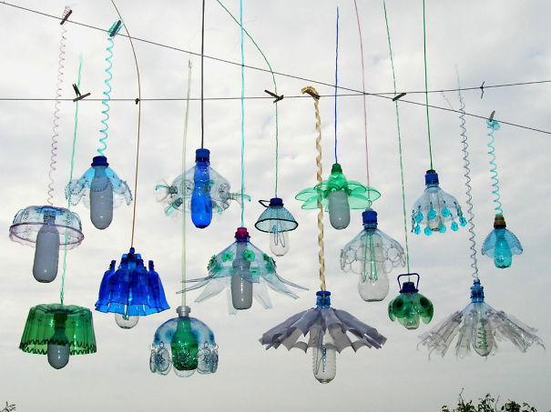 Plastic Bottles Turned Into Lamps