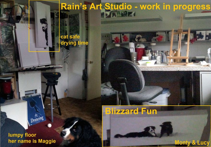1/3 Of My Studio, You Can Almost See The Alcove Section To The Left That I Use For Storage.