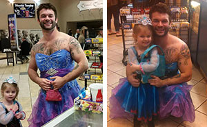 Girl Was Afraid To Wear Dress To Cinderella Movie, So Her Uncle Did This