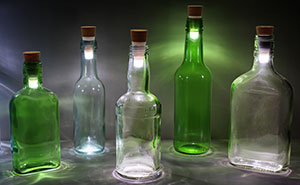 Turn Old Bottles Into Lamps  With Rechargeable LED Corks