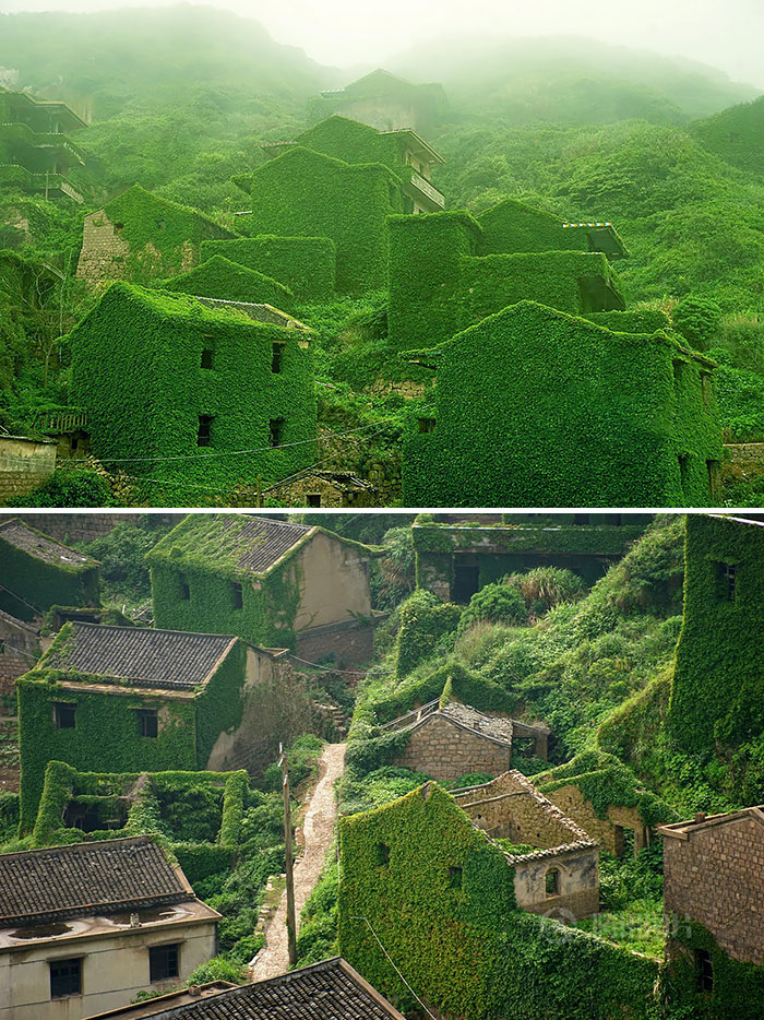 Abandoned Chinese Fishing Village Being Swallowed By Nature Bored Panda