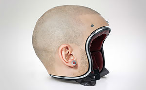 Creepy Human-Skin Helmets By Jyo John Mullor