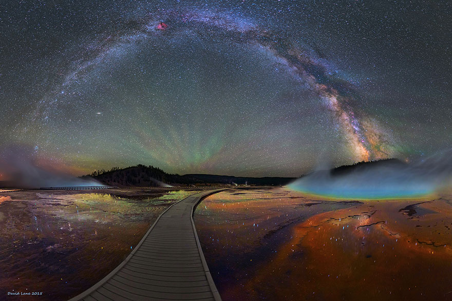 The Milky Way Over Yellowstone - David Lane