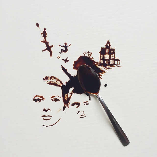 Giulia Bernardelli takes spilt coffee and turns it into Beautiful art.#artpeople