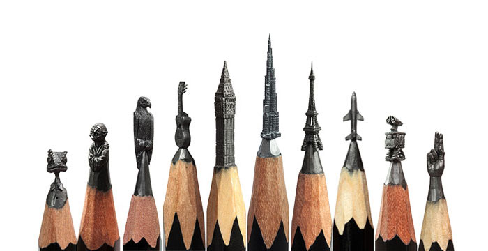 Pencils Miniature Sculptures-Salavat Fidai 