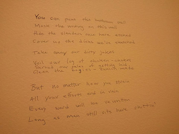 Bathroom Stall Poetry At Its Finest