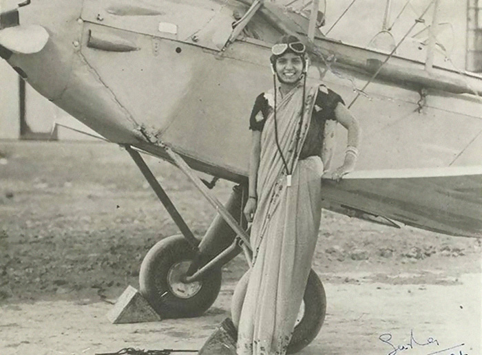 Sarla Thakral Was First Indian Woman To Fly. She Earned An Aviation Pilot License In 1936 At The Age Of 21 And Flew A Gypsy Moth Solo