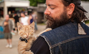 Biker Saves Badly Burned Kitten, Continues Cross-Country Trip With Him