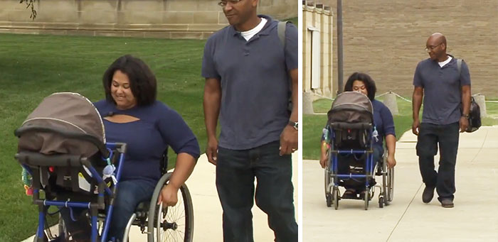 16-Year-Old Invents Stroller-Wheelchair So Disabled Mom Can Wheel Her Baby Outside