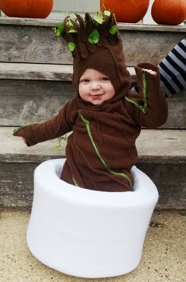 My Wife Made My Son A Baby Groot Costume For Halloween