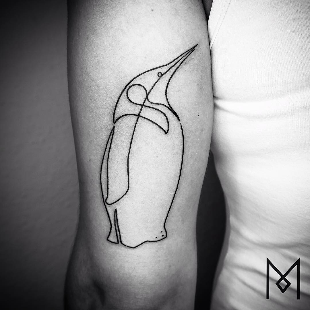 One Continuous Line Tattoos By IranianGerman Artist Mo
