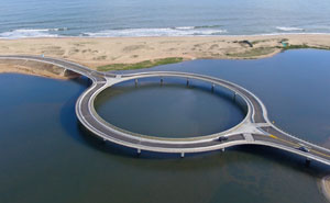 Circular Bridge Built To Slow Down Drivers So That They Would Enjoy The View
