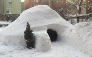 Man Builds Igloo In Brooklyn During Blizzard, Lists It On Airbnb For $200