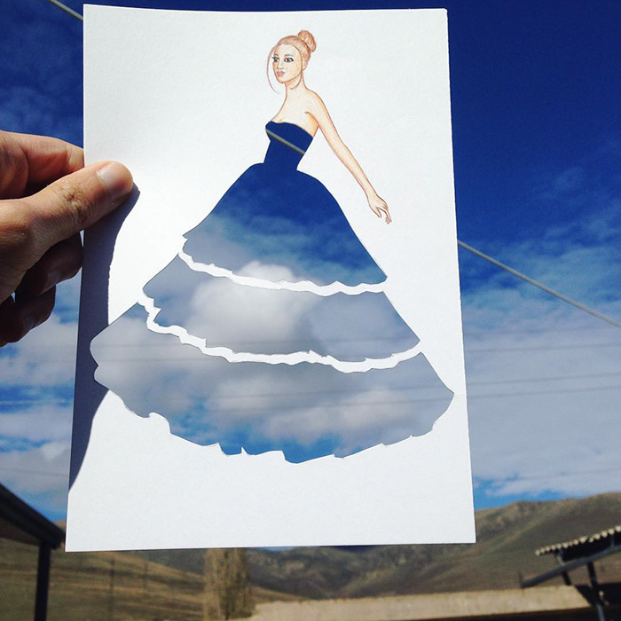 Paper Cut-out Dresses