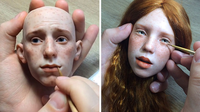 Russian Artist Creates Stunningly Realistic Doll Faces That’ll Make Your Skin Crawl