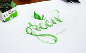 Electrical Engineer Creates 3D Calligraphy That Leaps Off The Page