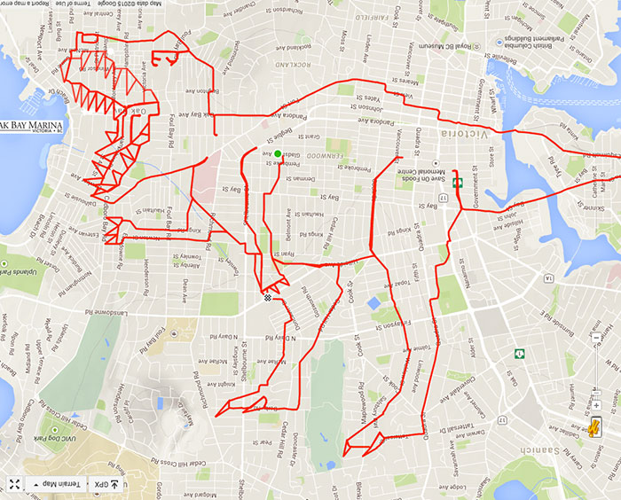 Artist Draws Amazing Doodles By tracking His Bike Rides With GPS