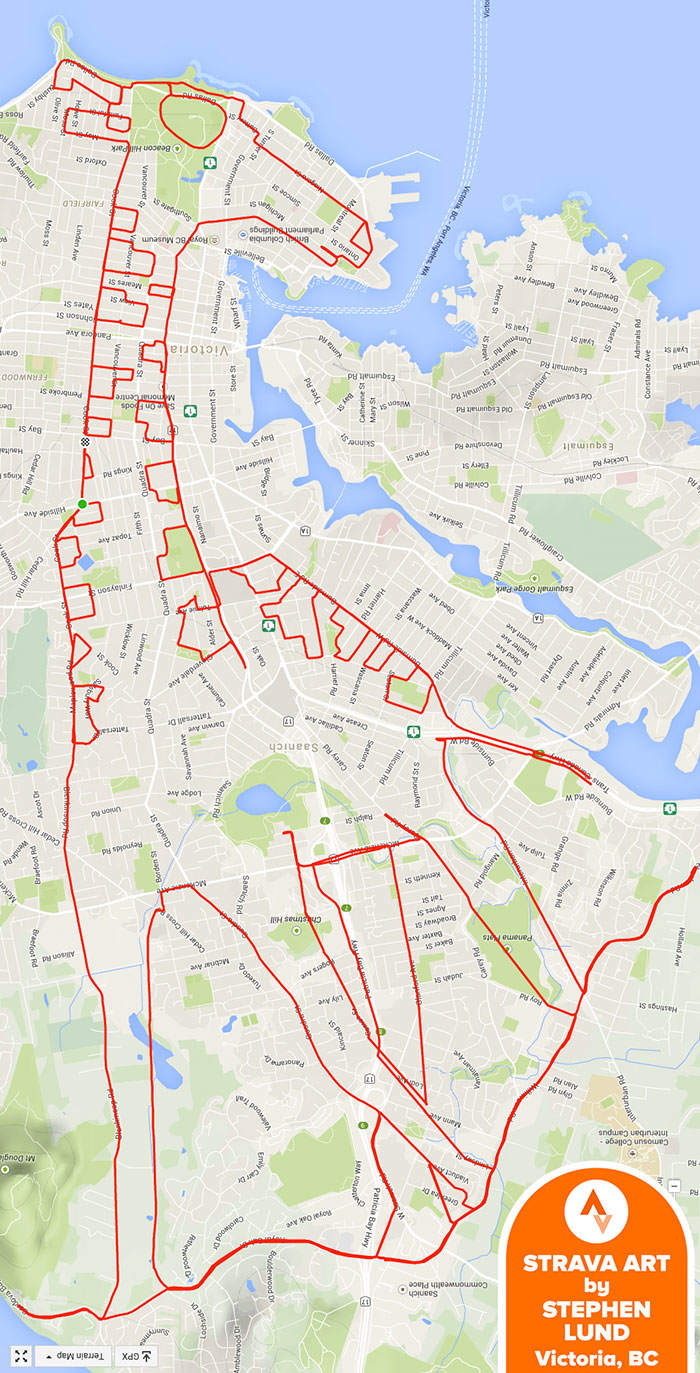 Artist Draws Amazing Doodles By tracking His Bike Rides With GPS