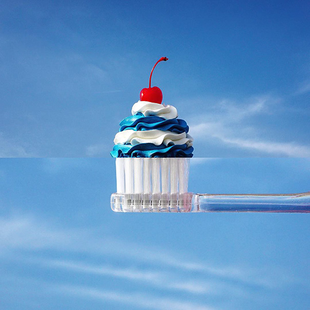 Cupcake + Toothbrush