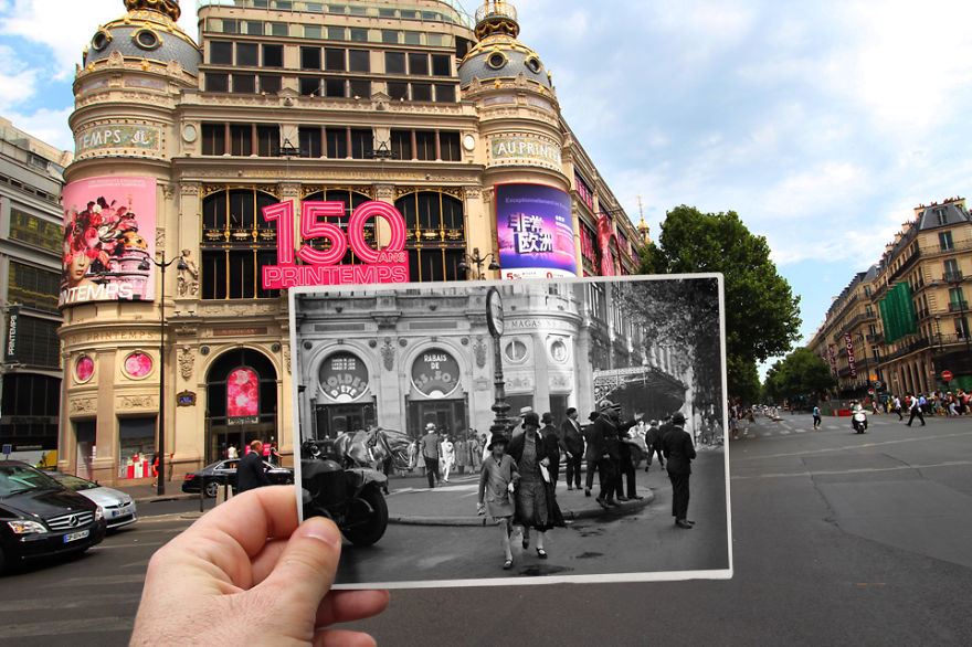 image i combined old and new photos of paris to bring history to life 10 880