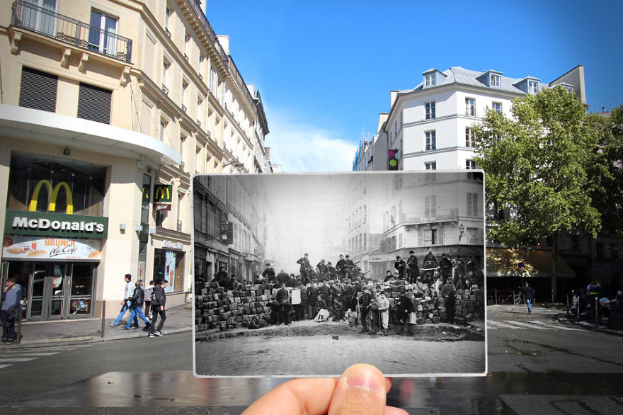 image i combined old and new photos of paris to bring history to life 13 880