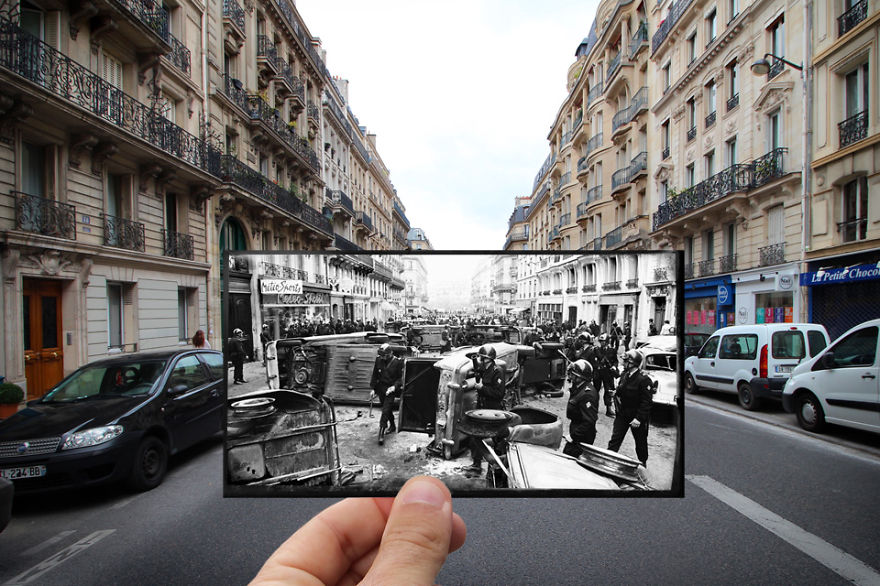 image i combined old and new photos of paris to bring history to life 14 880