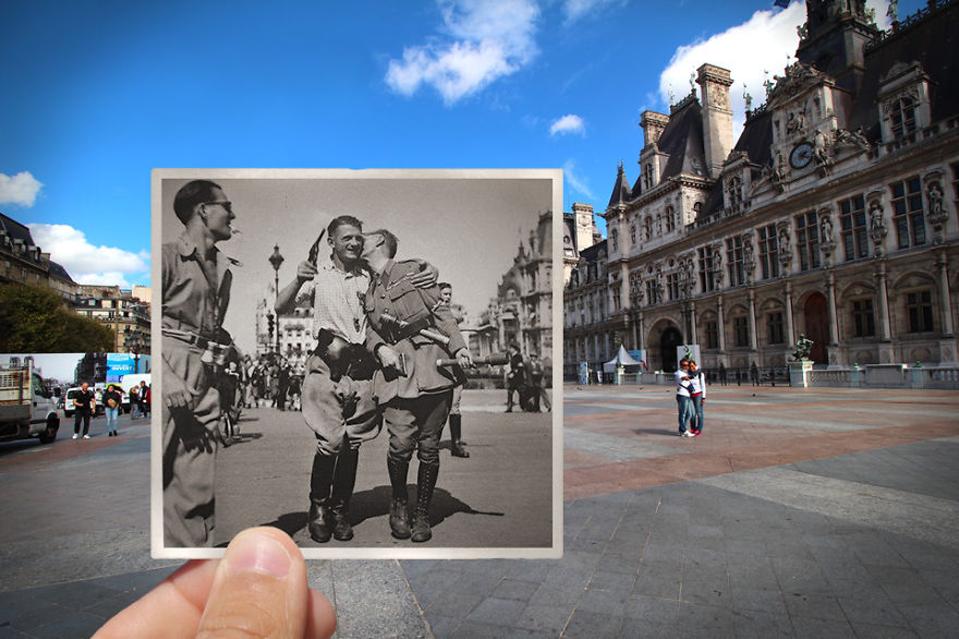 image i combined old and new photos of paris to bring history to life 3 880