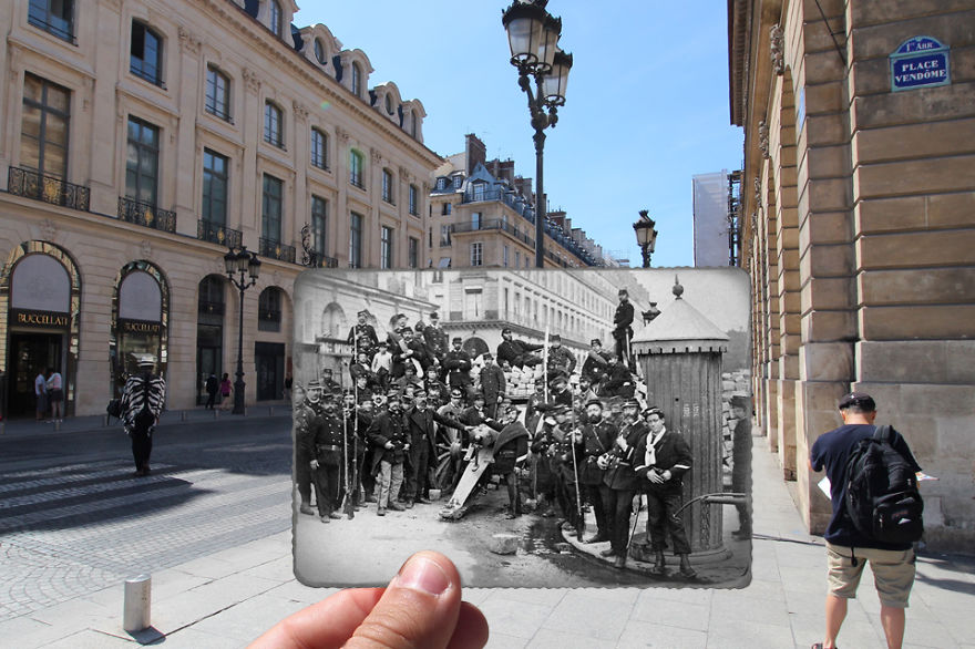 image i combined old and new photos of paris to bring history to life 4 880