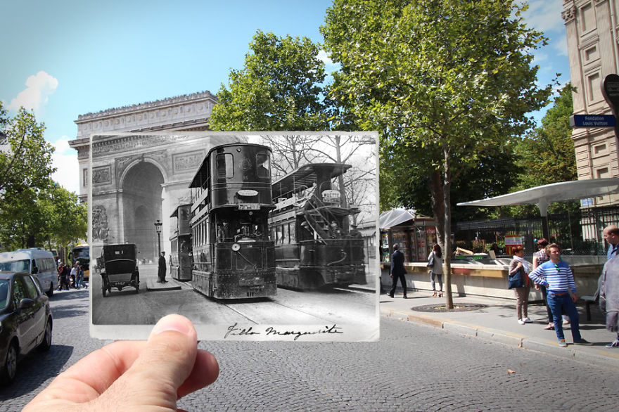 image i combined old and new photos of paris to bring history to life 7 880