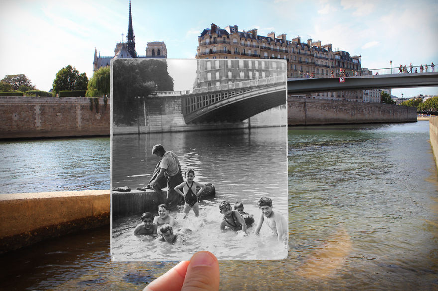 image i combined old and new photos of paris to bring history to life 9 880