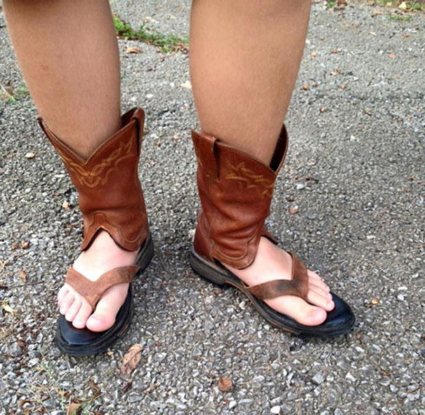 Image result for cowboy boot flip flops