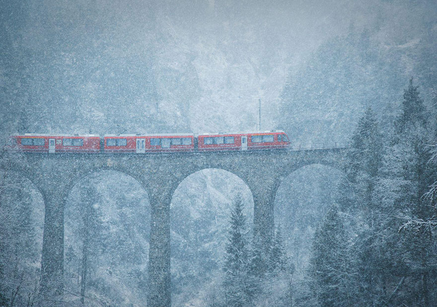 Blizzard In The Mountains, Switzerland