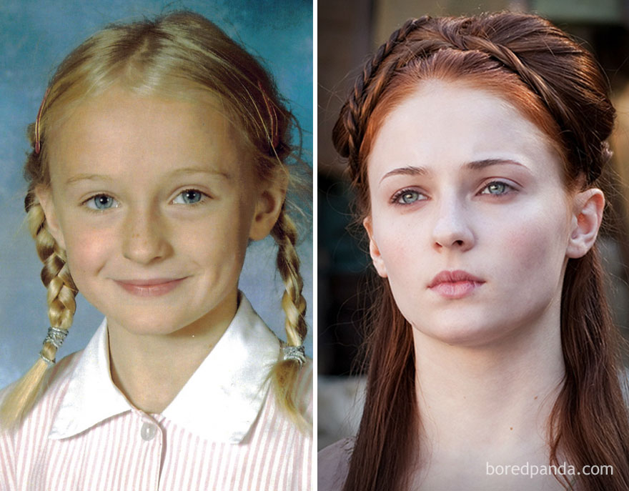 Sophie Turner When She Was A Child And As Sansa Stark (In GoT)