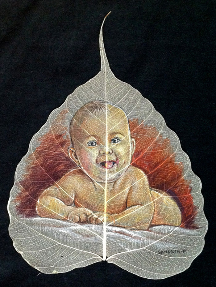 Sandesh Rangnekar |Peepal Leaves Painter