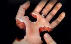 19-Year-Old French Artist Destroys His Hand With Body Art