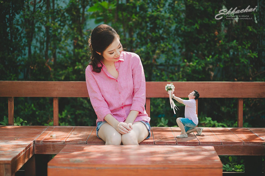 Really Creative Wedding Photographer Turns Bride And Groom Into Miniature People 