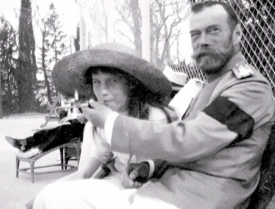 Tsar Nicholas II Allows His Daughter, The Grand Duchess Anastasia, To Smoke