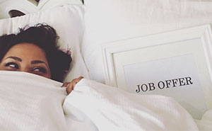 This Woman Did An Engagement Photoshoot With Her Job Offer, And It's Absolutely Hilarious