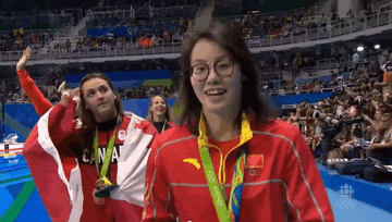 funny geeky china swimmer fu yuanhui rio olympics 9