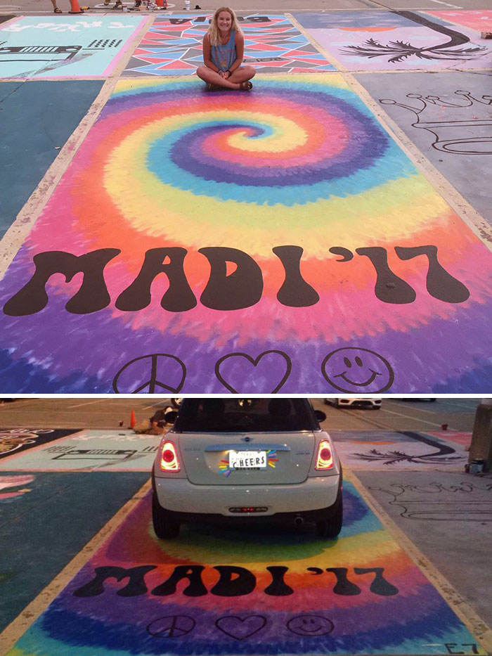 High School Seniors Paint Their Parking Spots And Their Art Goes Viral