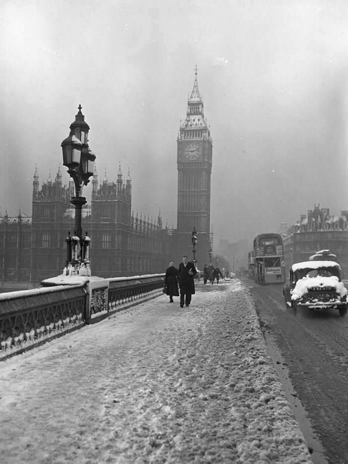 Westminster Bridge, 14 January 1955